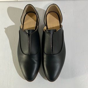 New Nisolo Black Emma D'Orsay Oxford Loafer 9.5